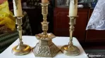 Set alcatuit din 3 sfesnice bronz masiv foarte vechi