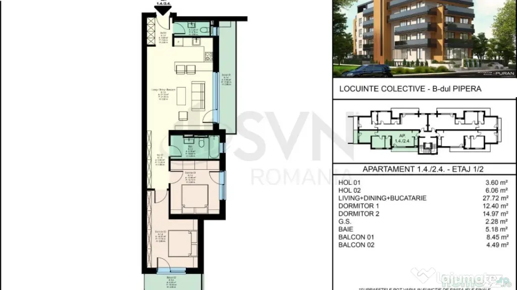 Apartament cu 3 camere Bloc Boutique Finalizare 2026