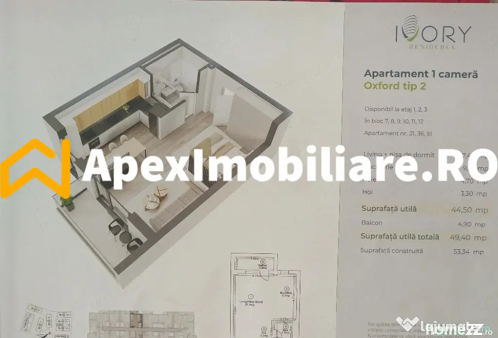 Garsoniera de vanzare Pipera București | ApexImobiliare.ro