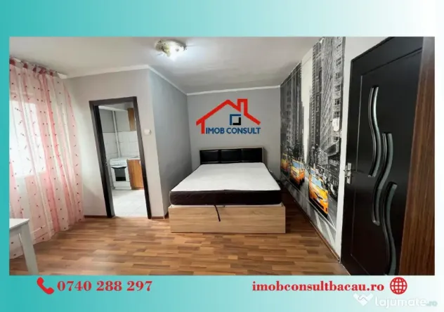 Garsonieră modernă cu balcon, centrală proprie, zona Gării – bloc cu 2