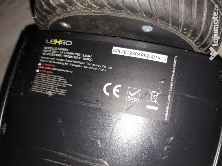Hoverboard LexGo Spark, RGB, 6.5 inch, autonomie 12Km, max 100Kg sarcina