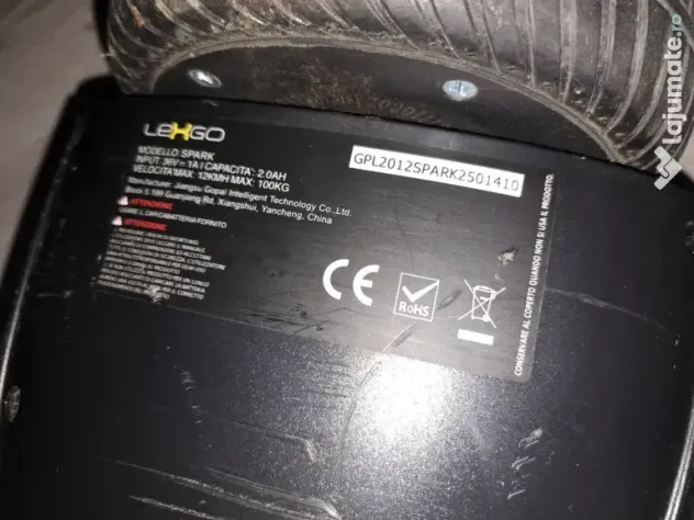 Hoverboard LexGo Spark, RGB, 6.5 inch, autonomie 12Km, max 100Kg sarcina