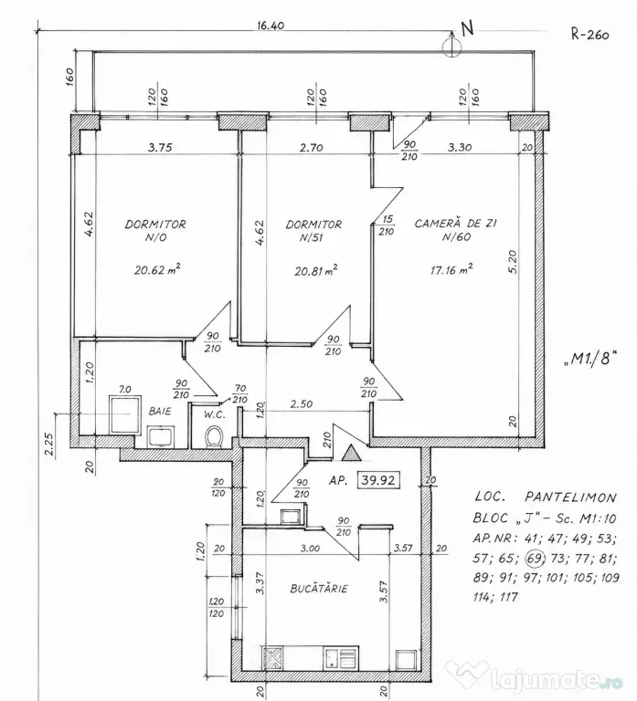 Apartament 3 camere Pantelimon zona liceu Lucian Blaga