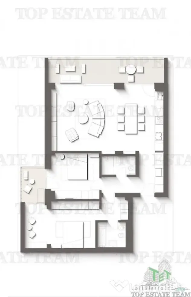Apartament Premium cu 3 camere cu terase | Vedere directa la