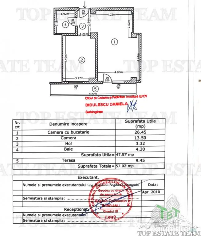 Apartament 2 camere | 57 mp | Etaj 1/7 | Lift | VIITOR METRO