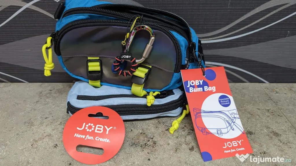 Borsetă Joby Bum Bag 2-in-1 cu Rucsac Extensibil – NOUĂ cu etichetă