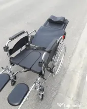 Carucior cu rotile pliabil, sezut lat 56 cm, max. 120 kg 