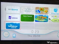 Nintendo Wii modata cu acesorii si 370 jocuri pe Hdd extern