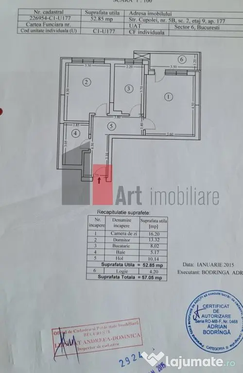 Oferim spre vanzare ap de 2 camere, Lujerului, Bloc nou P...
