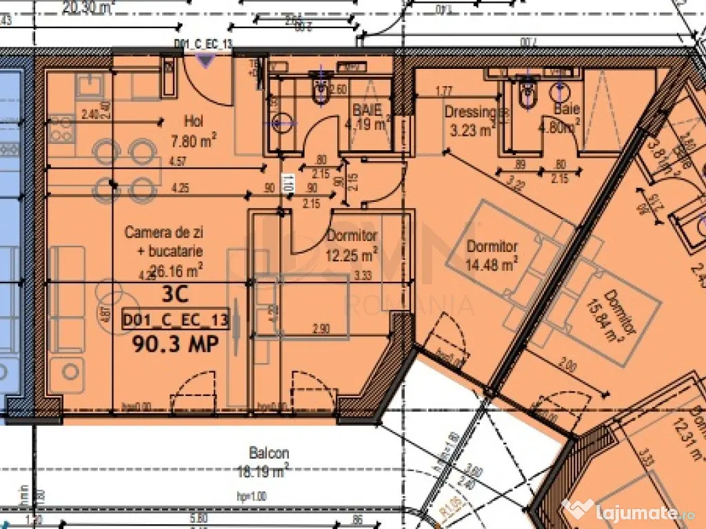 Apartament 3 Camere terasa spatioasa I Proiect nou Andron...