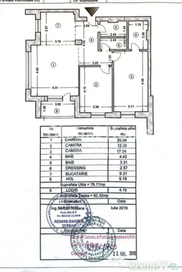 Apartament 3cam 83MP utili+64MP terasa| Matei Millo-Pipera |