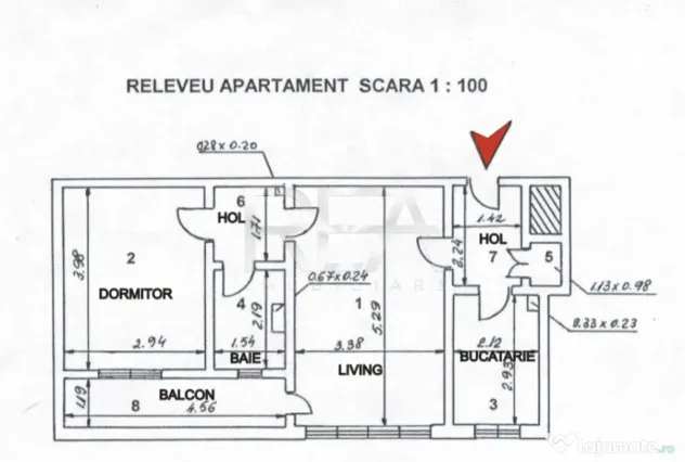 2 camere, 8/8, anvelopat-Drumul Taberei