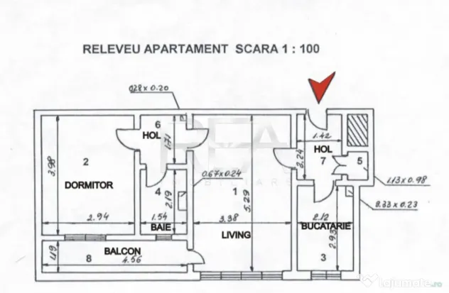 2 camere, 8/8, anvelopat-Drumul Taberei