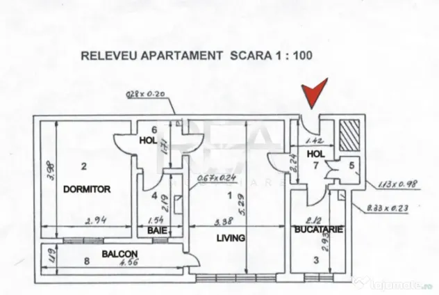 2 camere, 8/8, anvelopat-Drumul Taberei