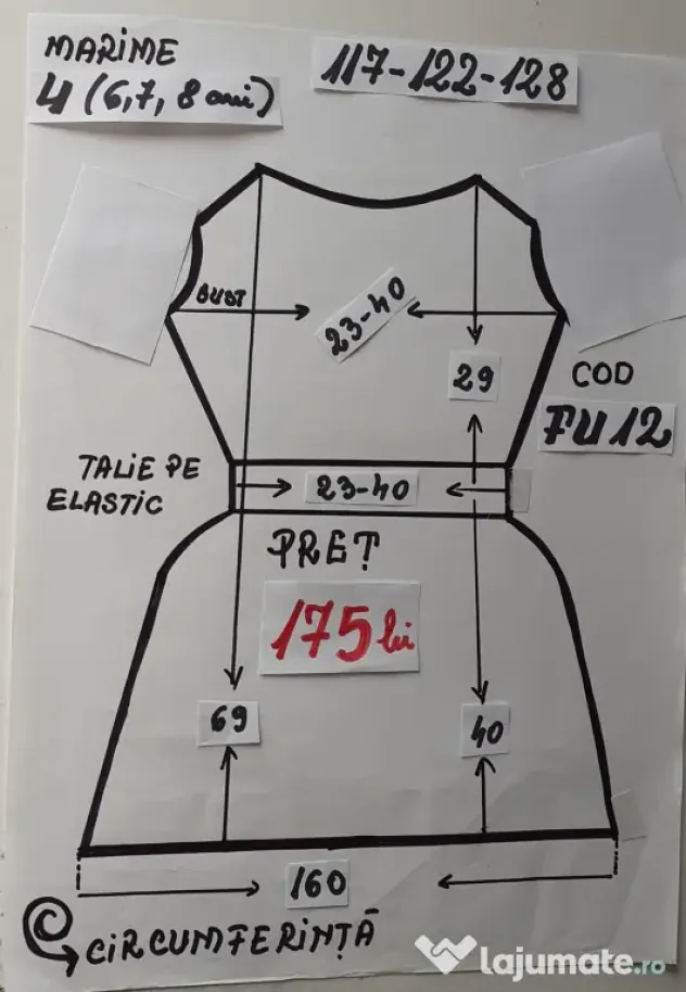 Rochita Furnica pentru copii 6-7-8 ani 175 lei