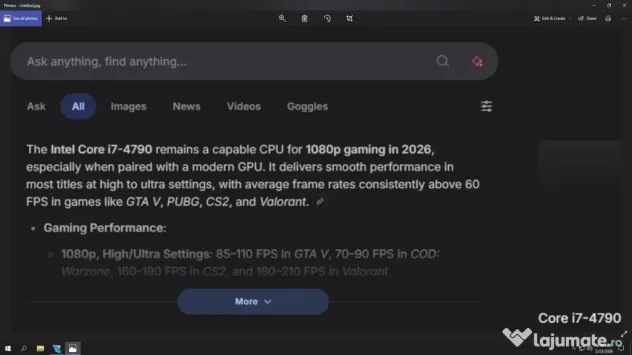 Unitate PC i7-4790 32GB DDR3 1600 MHz RX 6600 8GB GDDR6