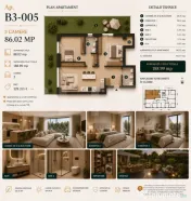 Apartament 3 camere,86 mp | Standarde nZEB |Ansamblu nou | B 