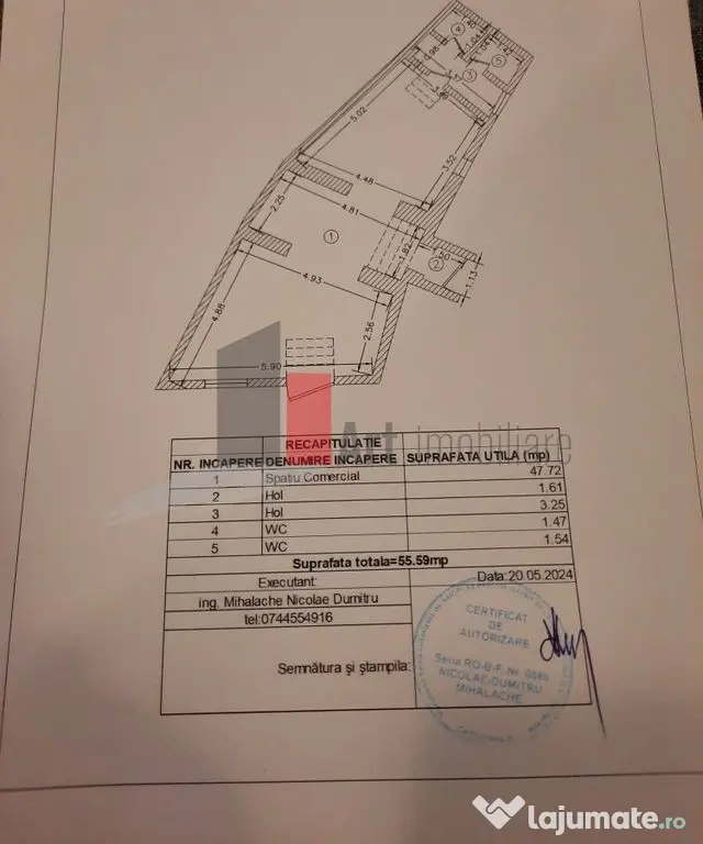 Spatiu comercial de inchiriat in zona Piata Matache/Gara ...