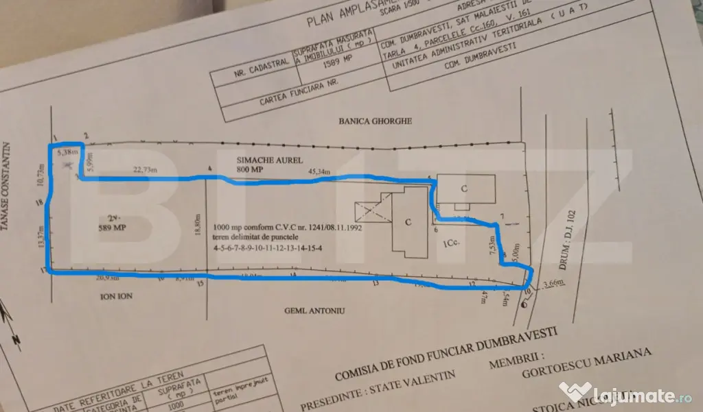 Casa+Teren intravilan 1.589 mp cu livadă matură – Dumb