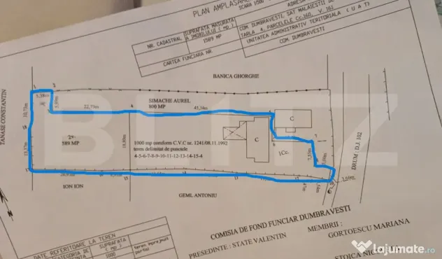 Casa+Teren intravilan 1.589 mp cu livadă matură – Dumb