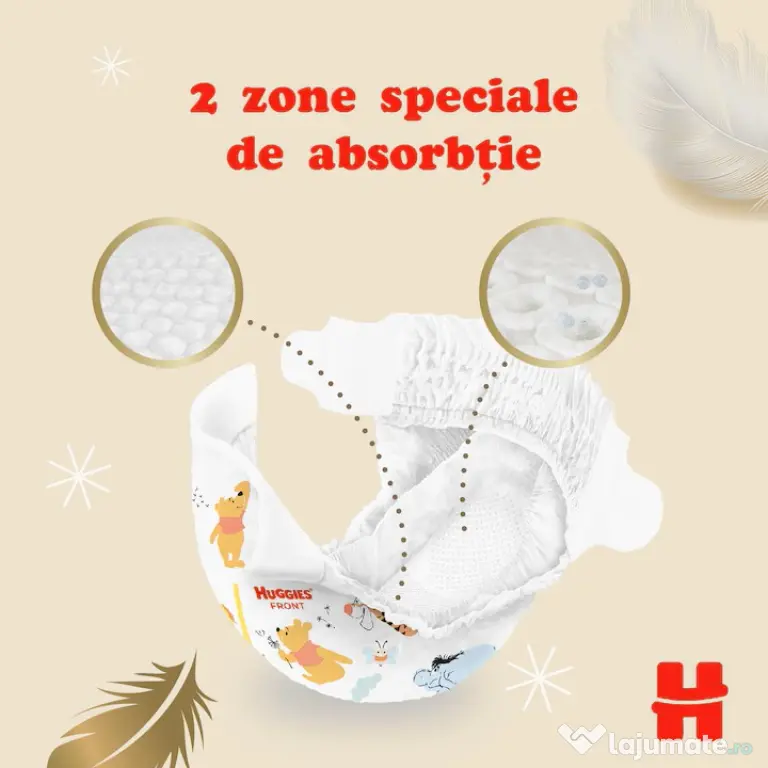 Scutece/Pampers Huggies Extra Care mărimea 2, 3-6 kg, 50 buc. SIGILAT!