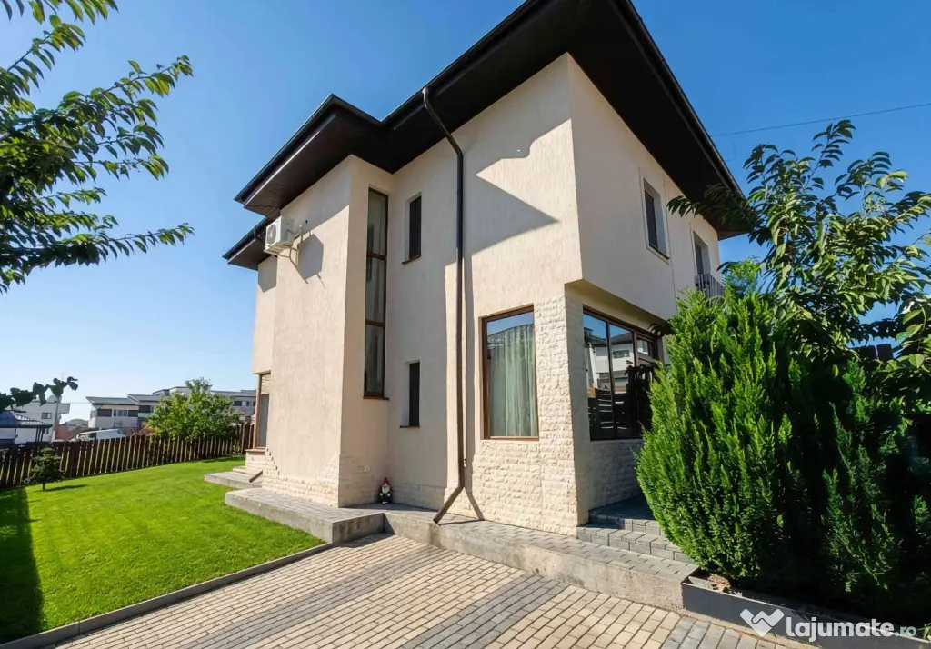 Proprietar vând VILĂ P+1 | UTILATĂ ȘI MOBILATĂ | 4 camere, 2 băi, beci, V.Lupului