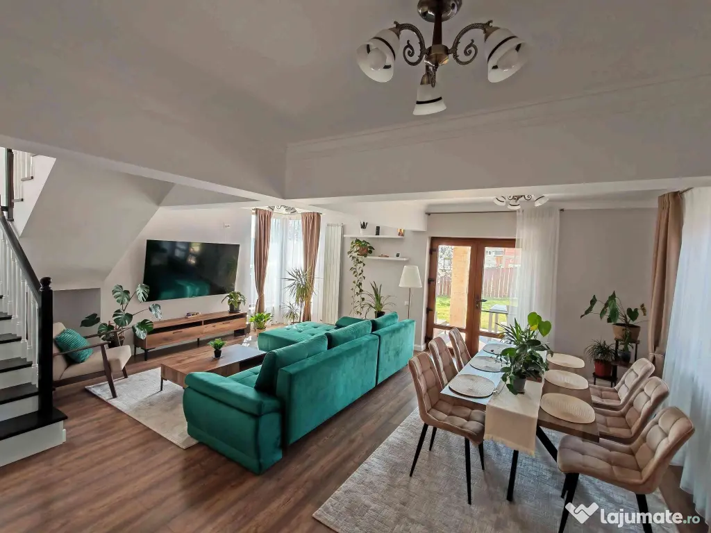 Proprietar vând VILĂ P+1 | UTILATĂ ȘI MOBILATĂ | 4 camere, 2 băi, beci, V.Lupului