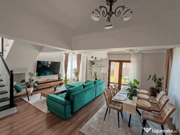 Proprietar vând VILĂ P+1 | UTILATĂ ȘI MOBILATĂ | 4 camere, 2 băi, beci, V.Lupului