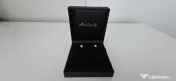 Cercei Studs, cu diamante de laborator de 0.75 CT, din aur alb 18 KT