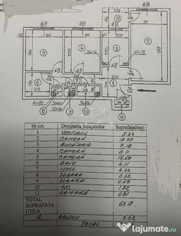 3 Camere- Centrala Proprie- Etaj 7/8- Bloc Anvelopat- Margea