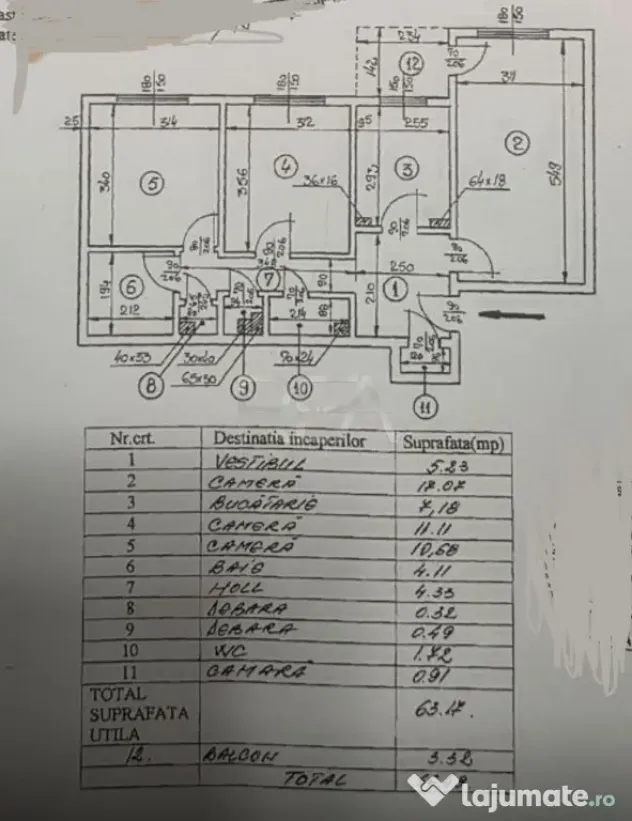 3 Camere- Centrala Proprie- Etaj 7/8- Bloc Anvelopat- Margea