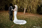 Vand rochie mireasa si voal cusut manual 