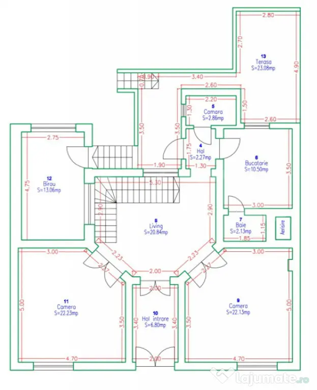 Vila de inchiriat pentru birouri, 182 mp, zona Ultracentrala