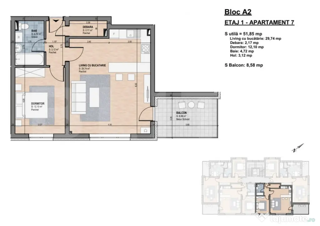 ???? Apartament 2 Camere cu LIFT & ÎNCĂLZIRE ÎN PARDOSEAL