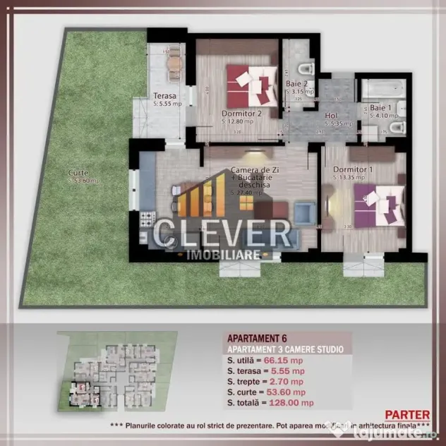Theodor Pallady - Ap 3 Camere cu gradina 53mp Metrou N. T...