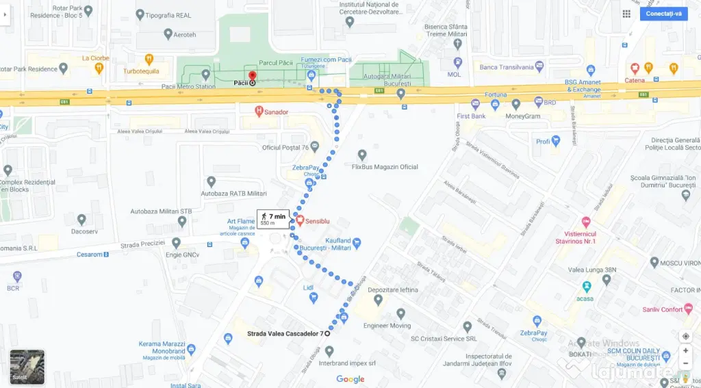Garsoniera de Inchiriat Zona Pacii | 7 Minute Reale de Metrou
