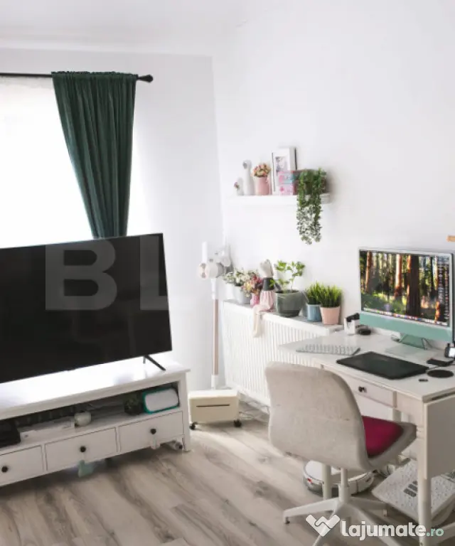 Apartament 67 mp semidecomandat complet mobilat si utilat, p