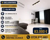EXCLUSIVITATE | Apartament 2 camere | 45,8 mp | Str. Amurgul 