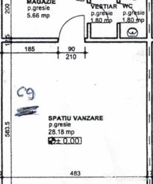 Spațiu comercial de vânzare în zona 7 Noiembrie