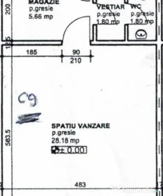 Spațiu comercial de vânzare în zona 7 Noiembrie