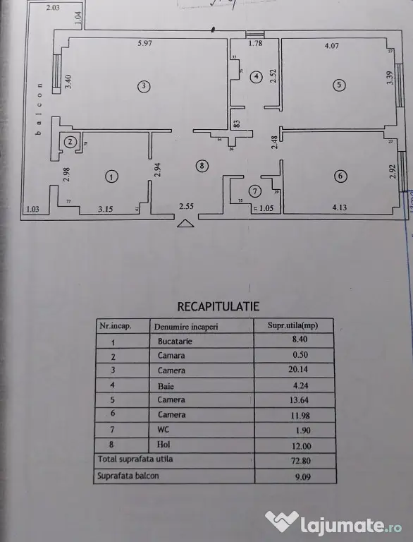 Spatios! Apartament 3 camere decomandat, ans. Dorobantilor.