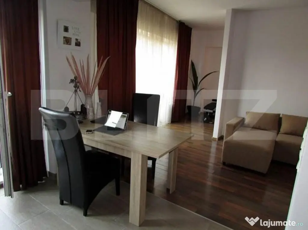 2 camere, mobilat modern, A.C., zona Plopilor Vest