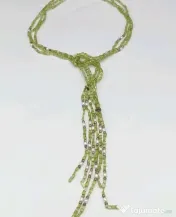 Colier unicat peridot perle 