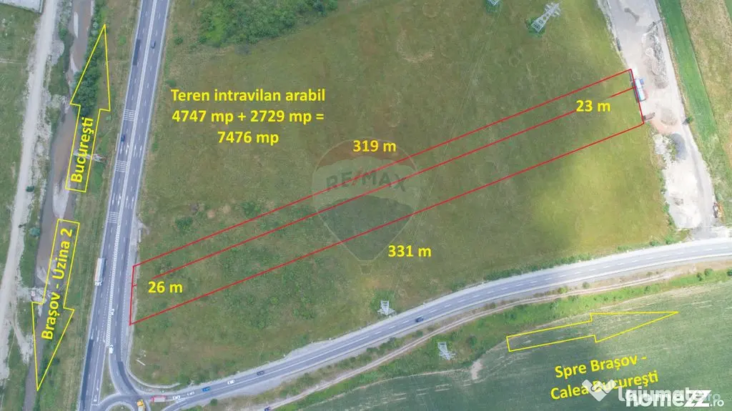 Teren intravilan, 2729 mp, Centura Braşov