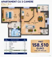 Apartament 3 camere Westside Residence Otopeni, 2 bai, et.1 