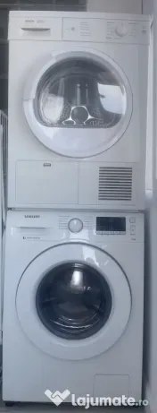 Combo: mașina Samsung+uscator Bosch