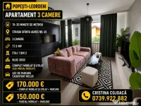 Campus Scolar Popesti Leordeni Apartament 3 camere 2 bai 