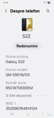 Samsung S22, dual sim ,5 g în stare perfectă. 