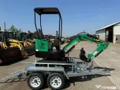 Miniexcavator pe senile JPC HT12 + remorca, 1 tona, 2023 