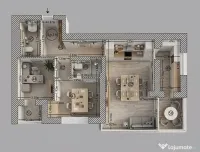 Spatiu birouri 3 camere, 2 bai, 100mp, centrala proprie, imo